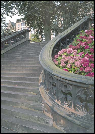 Steps and Flowers, Princes St.
                Gardens, Edinburgh