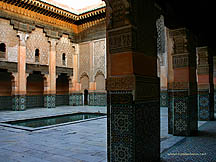 The Ben Youssef Medersa is a middle ages school for teaching children the Koran