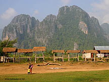 Village family, Vang Vieng, Laos